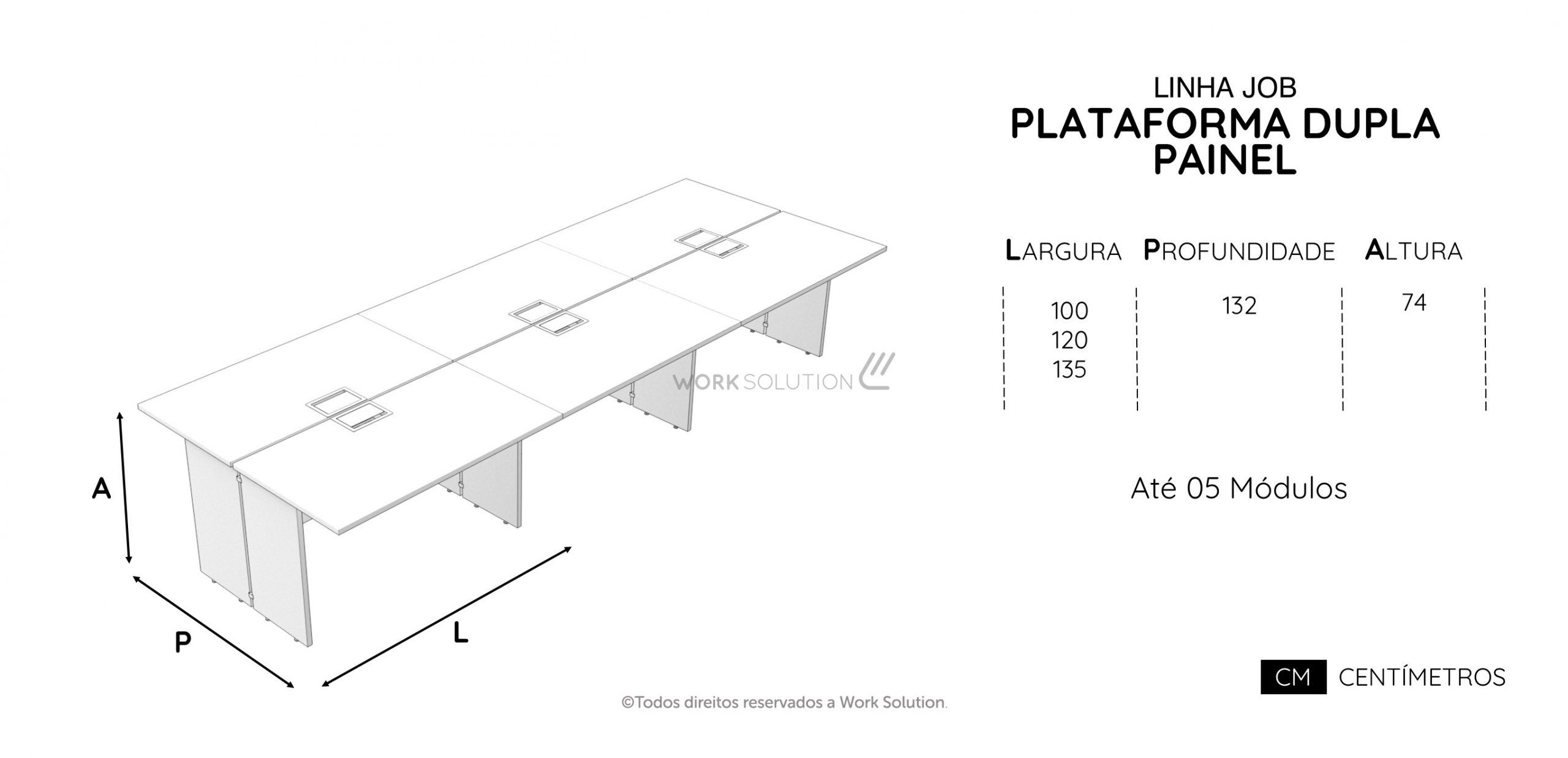 Job Mesas Plataforma Eficientes Work Solution com baixo custo!